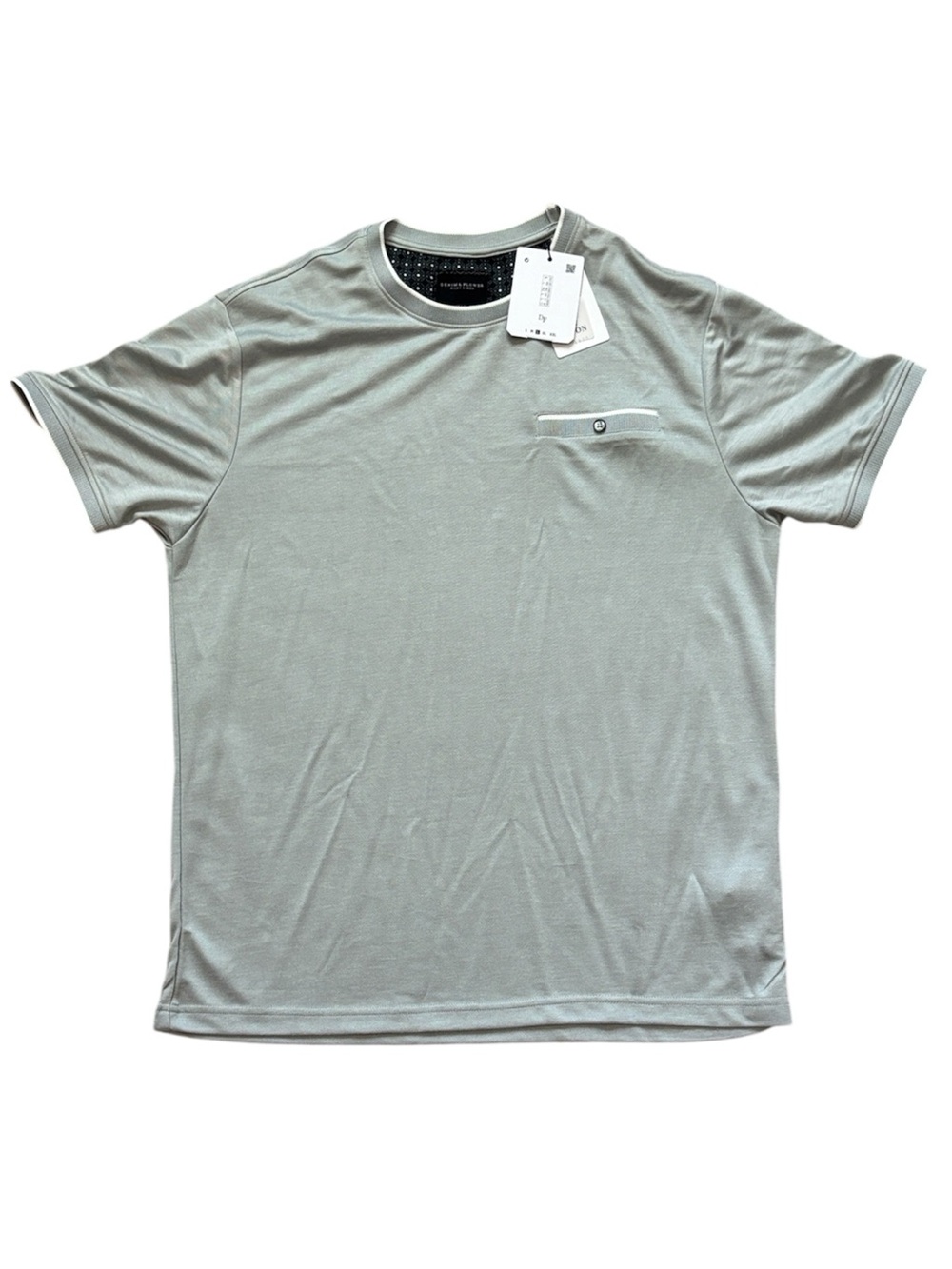 Denim & Flower Light Gray Short Sleeve Tee